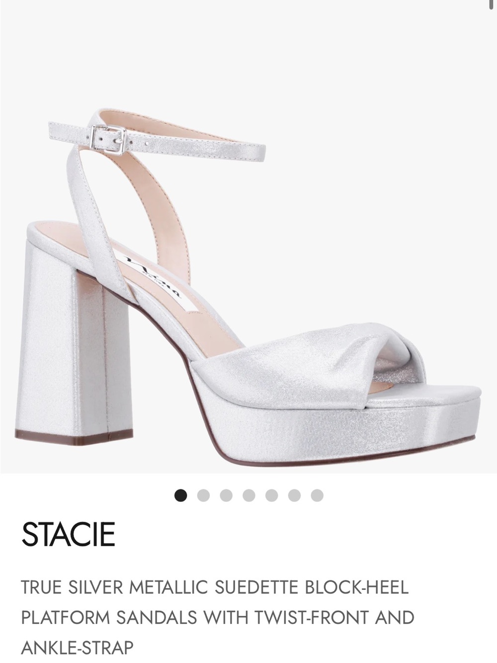 Nina Stacie Heels in True Silver